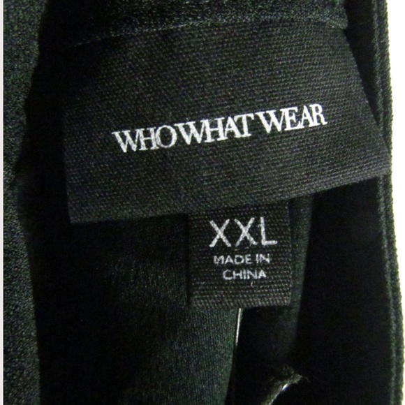 WhoWhatWear Dress Size XXL Black Slit Sides - Picture 5 of 7